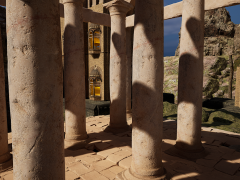Ancient Temple on Top of Mountains Modèle 3D