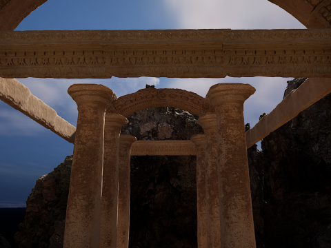 Ancient Temple on Top of Mountains Modèle 3D