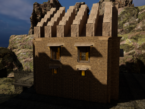 Ancient Temple on Top of Mountains Modèle 3D
