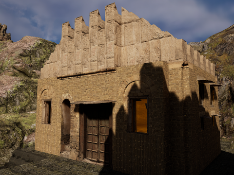 Ancient Temple on Top of Mountains Modèle 3D