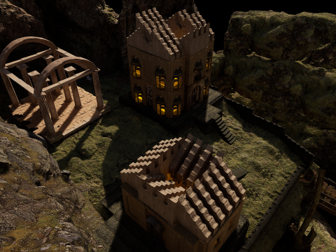 Ancient Temple on Top of Mountains Modèle 3D
