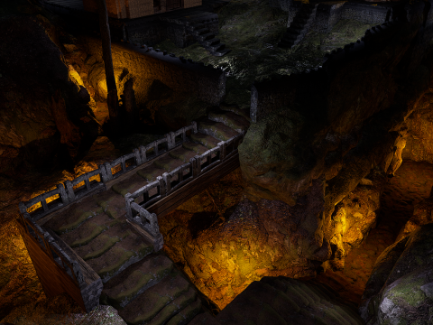 Ancient Temple on Top of Mountains Modèle 3D