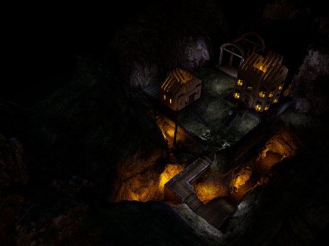 Ancient Temple on Top of Mountains Modèle 3D