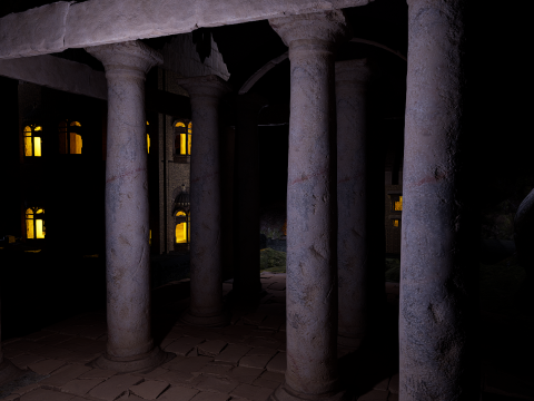 Ancient Temple on Top of Mountains Modèle 3D