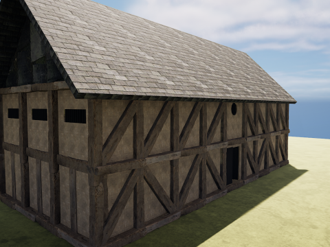 Fantasy Medieval Tavern Exterior-Interior Modelo 3D