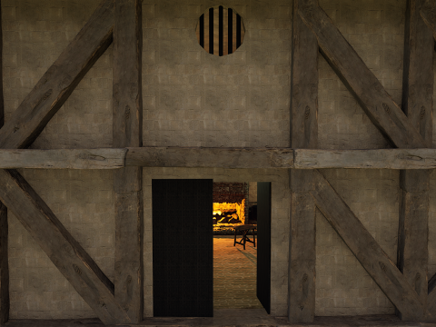 Fantasy Medieval Tavern Exterior-Interior Modelo 3D