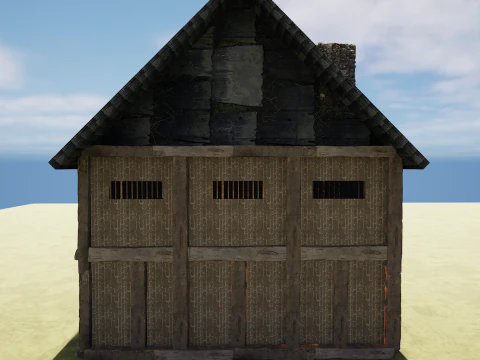 Celtic Medieval 2 Rooms Fantasy Tavern 3D Model