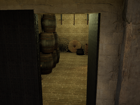 Celtic Medieval 2 Rooms Fantasy Tavern Modelo 3D