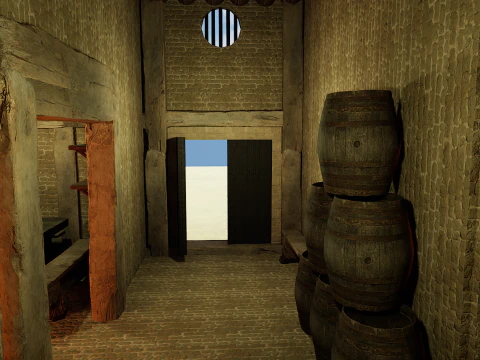 Celtic Medieval 2 Rooms Fantasy Tavern 3D Model