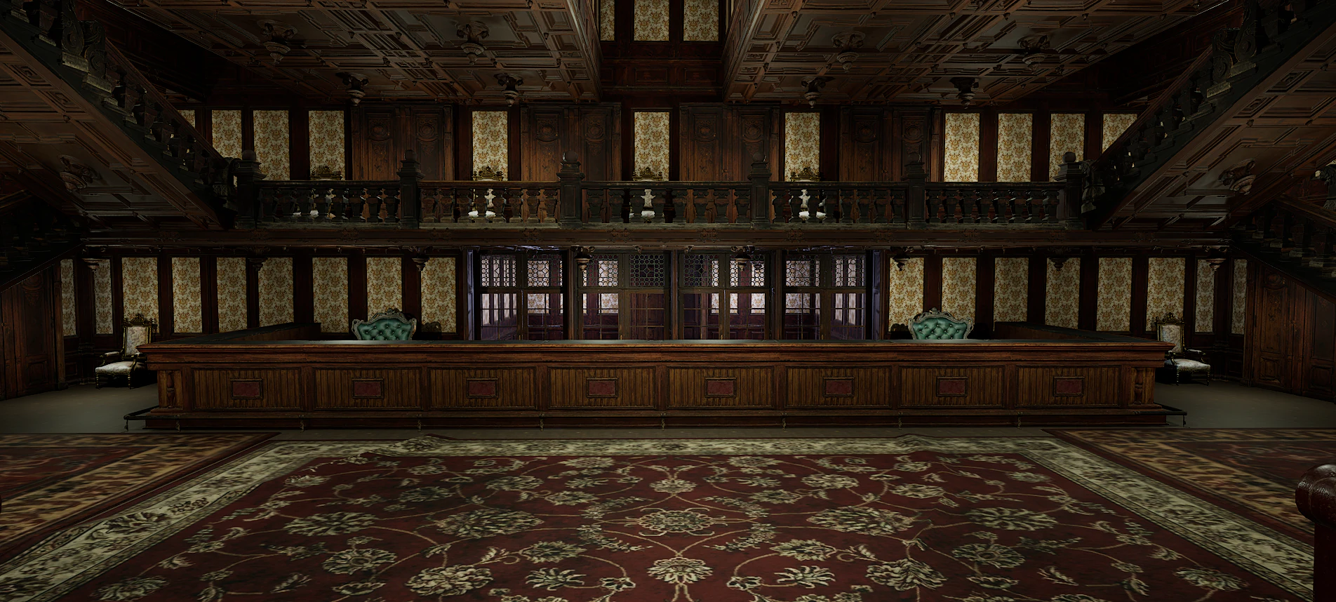 Victorian Hotel Mansion Manor Mega Five Storey 3D Model .c4d .max .obj .3ds .fbx .stl .blend 