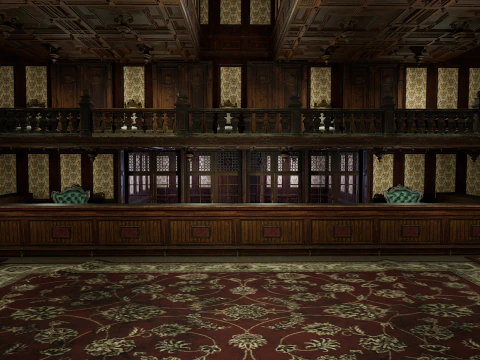 ビクトリアン ホテル マンション マナー メガ ファイブ ストーリー 3Dモデル