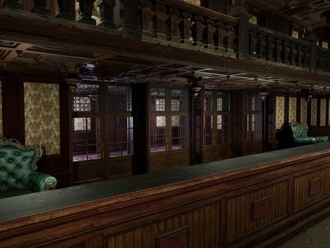 Victorian Hotel Mansion Manor Mega Five Storey 3D Model