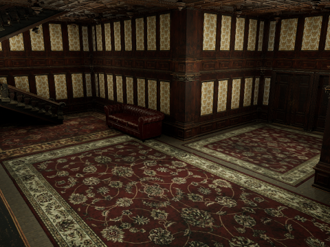 Victorian Hotel Mansion Manor Mega Five Storey 3D Model
