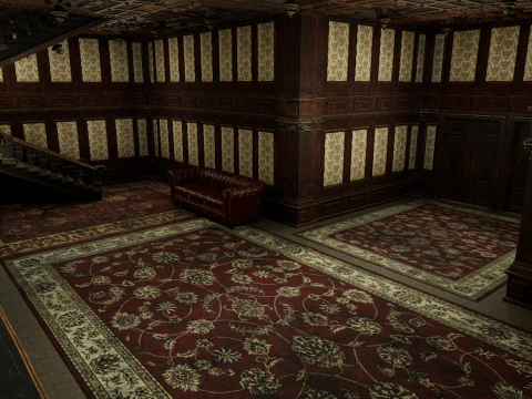 Victorian Hotel Mansion Manor Mega Five Storey 3D Model