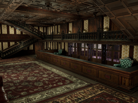 Victorian Hotel Mansion Manor Mega Five Storey 3D Model