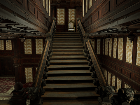 Victorian Hotel Mansion Manor Mega Five Storey 3D Model
