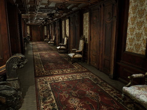 Victorian Hotel Mansion Manor Mega Five Storey 3D Model