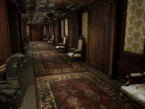 Victorian Hotel Mansion Manor Mega Five Storey 3D Model