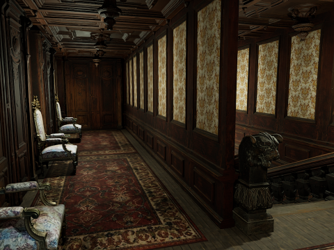 Victorian Hotel Mansion Manor Mega Five Storey 3D Model