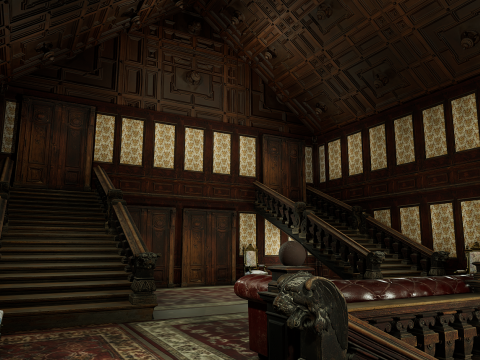Victorian Hotel Mansion Manor Mega Five Storey 3D Model