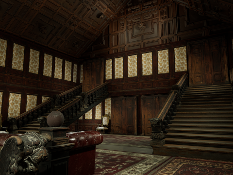 Victorian Hotel Mansion Manor Mega Five Storey 3D Model