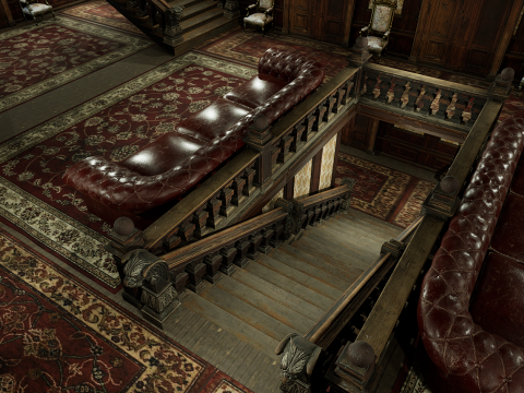 Victorian Hotel Mansion Manor Mega Five Storey 3D Model