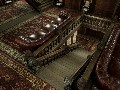Victorian Hotel Mansion Manor Mega Five Storey 3D Model