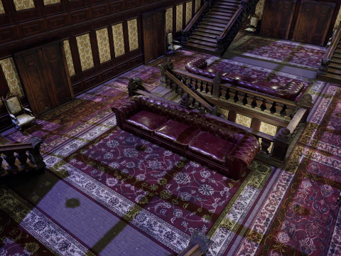 Victorian Hotel Mansion Manor Mega Five Storey 3D Model
