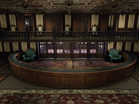 15 Room Victorian Hotel Mansion Manor House 3D Model