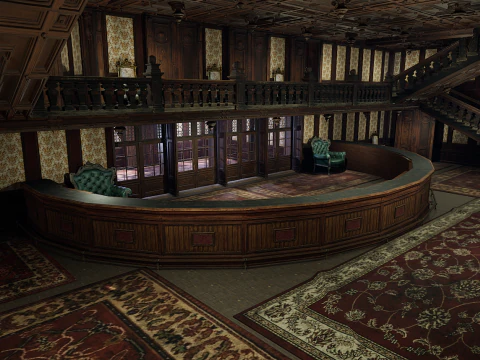 15 Room Victorian Hotel Mansion Manor House 3D Model