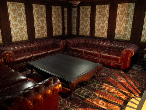 15 Room Victorian Hotel Mansion Manor House 3D Model