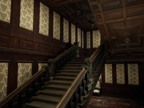 15 Room Victorian Hotel Mansion Manor House 3Dモデル