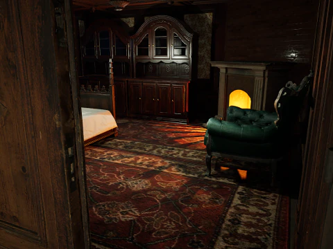 15 Room Victorian Hotel Mansion Manor House 3D Model