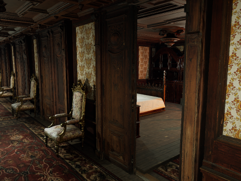 15 Room Victorian Hotel Mansion Manor House 3Dモデル