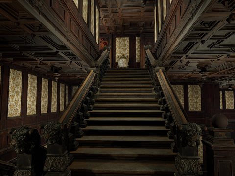 15 Room Victorian Hotel Mansion Manor House 3Dモデル