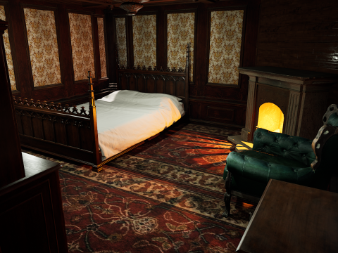 15 Room Victorian Hotel Mansion Manor House 3Dモデル