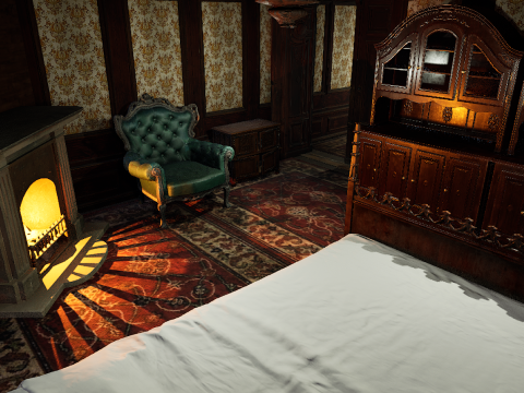 15 Room Victorian Hotel Mansion Manor House 3Dモデル