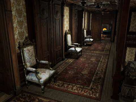 15 Room Victorian Hotel Mansion Manor House 3Dモデル