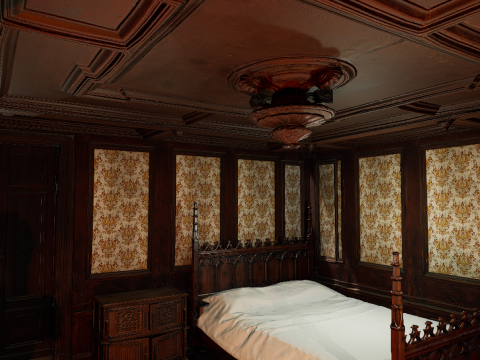 15 Room Victorian Hotel Mansion Manor House 3Dモデル