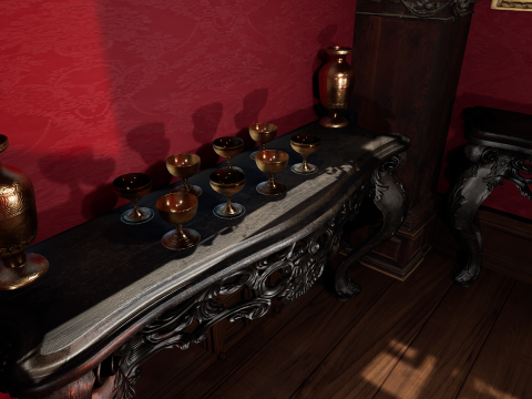 Elite Cozy Victorian Living Room 3D Model