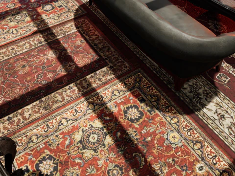 Elite Cozy Victorian Living Room 3D Model