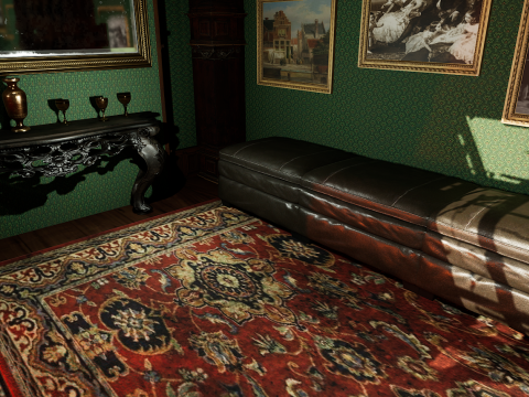 Big Modern Victorian House Room 3D 模型