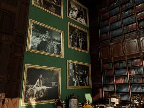 Big Modern Victorian House Room 3D 模型