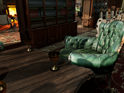 Big Modern Victorian House Room 3D 模型