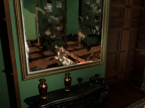 Big Modern Victorian House Room 3D 模型