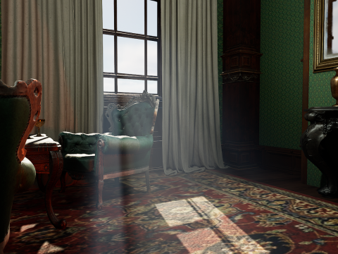 Big Modern Victorian House Room 3D 模型