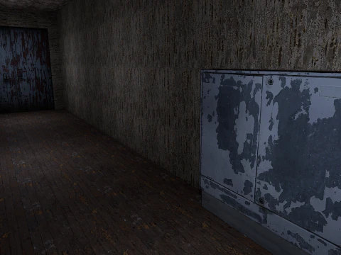 Rusty Dark Horror Basement Floor 3 Room 3D Model