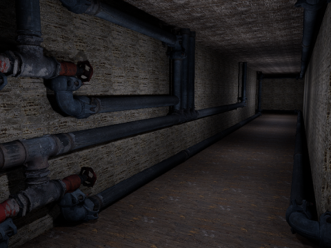 Rusty Dark Horror Basement Floor 3 Room 3D मॉडल