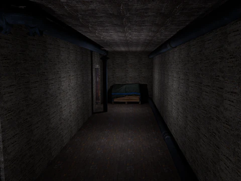 Rusty Dark Horror Basement Floor 3 Room 3D Model