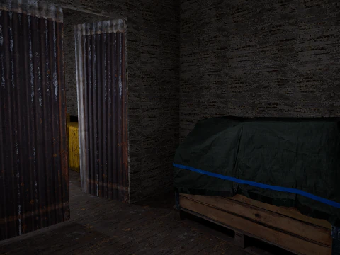 Rusty Dark Horror Basement Floor 3 Room 3D Model